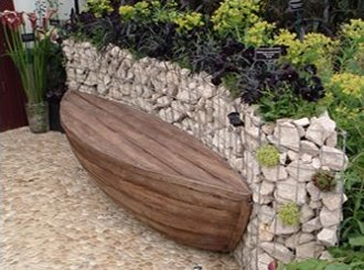 gabions used in garden design