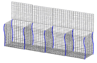multiple gabion basket wall design image