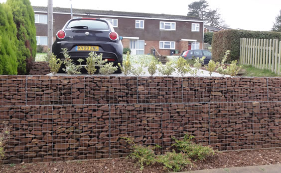 Gabion Baskets for parking area