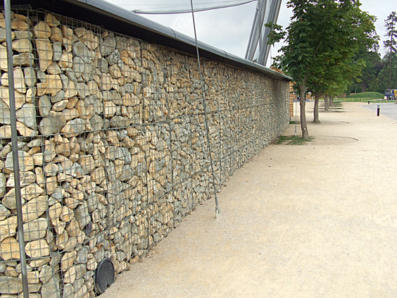 perimeter gabion wall