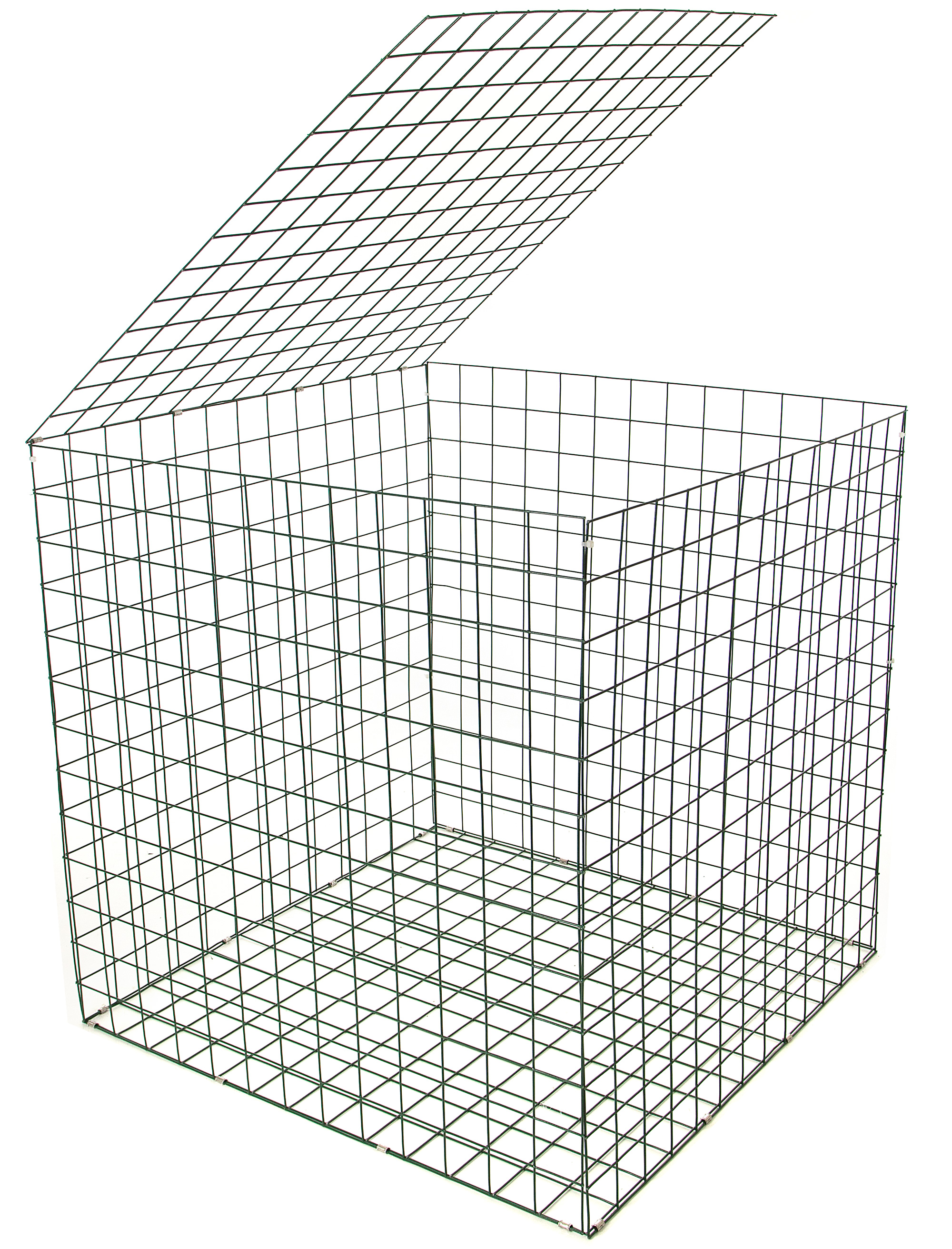 Gabion Basket Green Pvc 3Mm 1M X 1M X 1M Retaining Wall